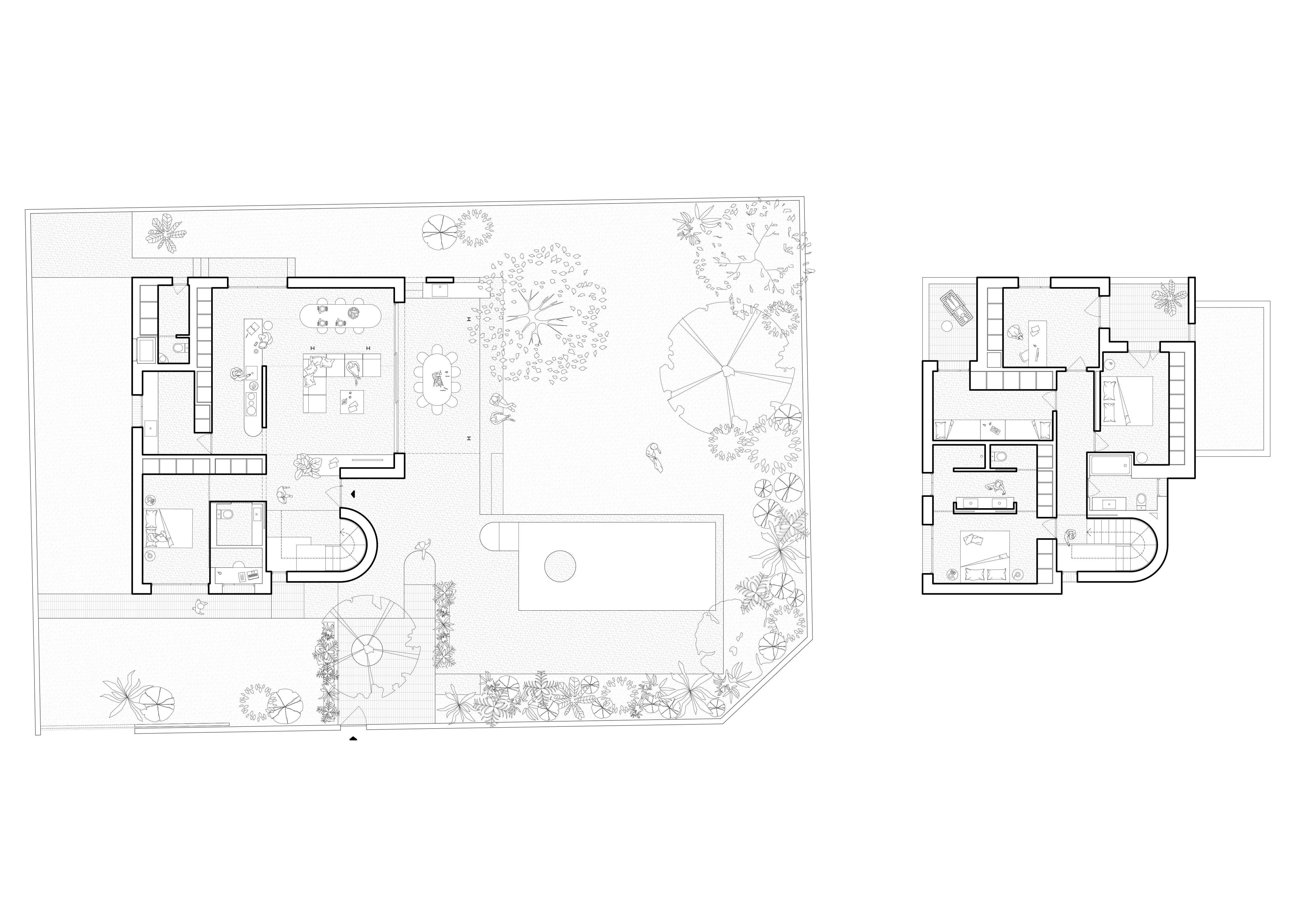 CRU innovative house renovation project in Castelldefels. La Alicia, an old house converted into a modern and natural space